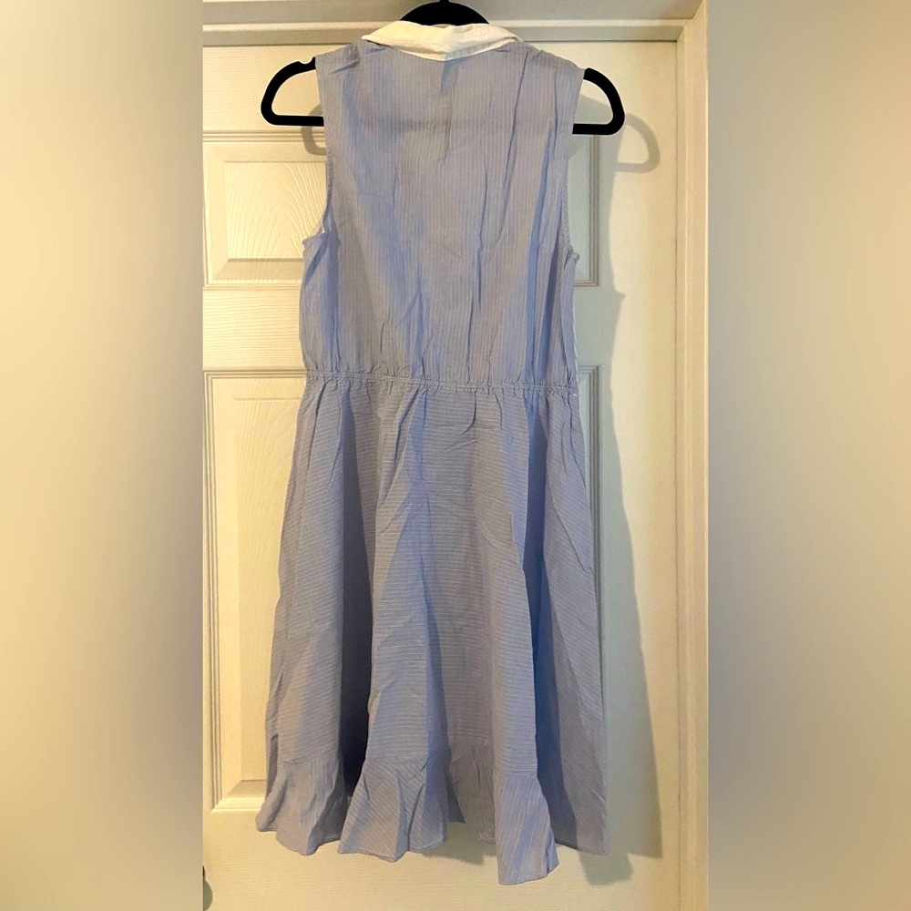 A love A Striped Blue Midi Dress - Picture 3 of 5